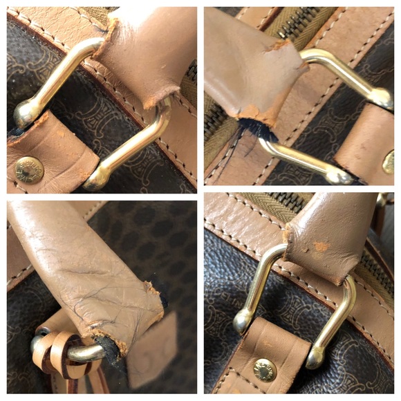 Céline AUTHENTIC Vintage Macadam M14 Weekender Travel Boston Duffle Bag - Picture 7 of 16